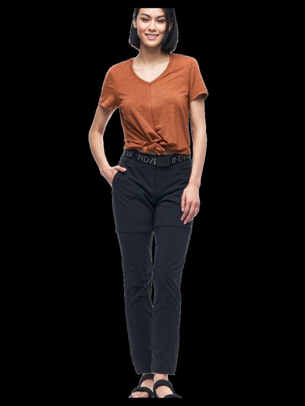 NWT INDYEVA Vicolo Women's Hiking Pant/Short Black Size M